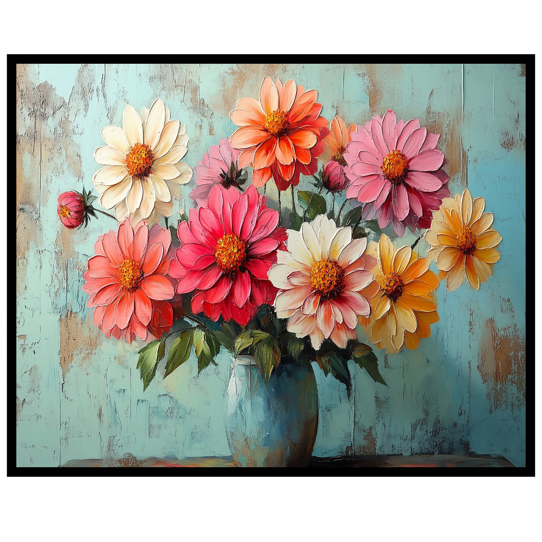 Dahlia Dreams | Bouquet of Dahlia Flowers | Printable Wall Art